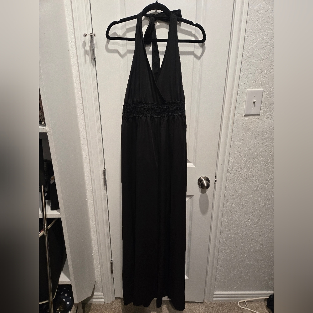SHEIN Black Wideleg Jumpsuit